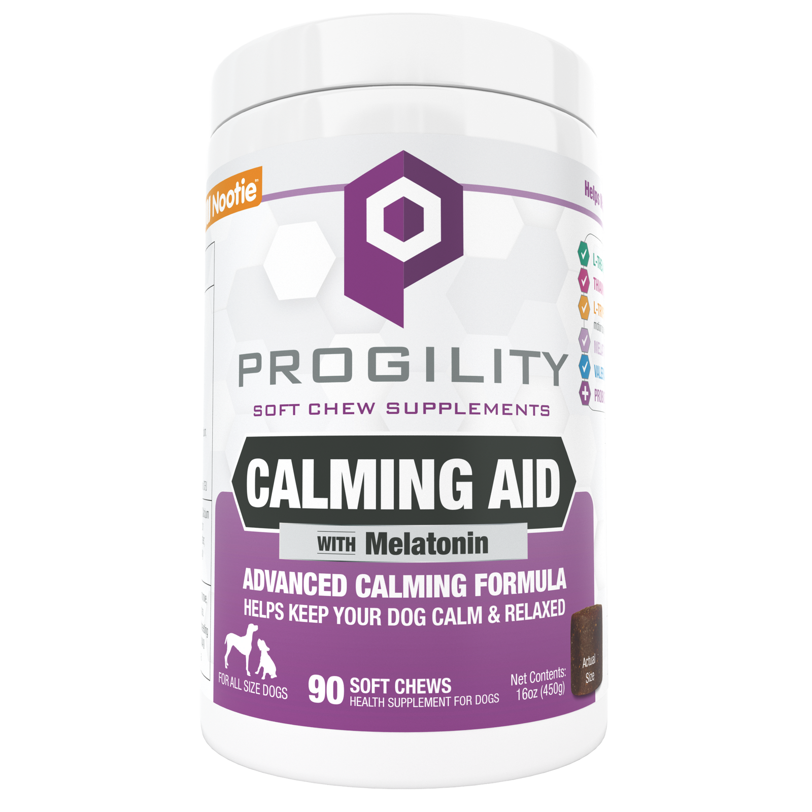 Progility Calming Aid Soft Chew Supplement For Dogs | Helps Maintain A Normal Relaxed Disposition