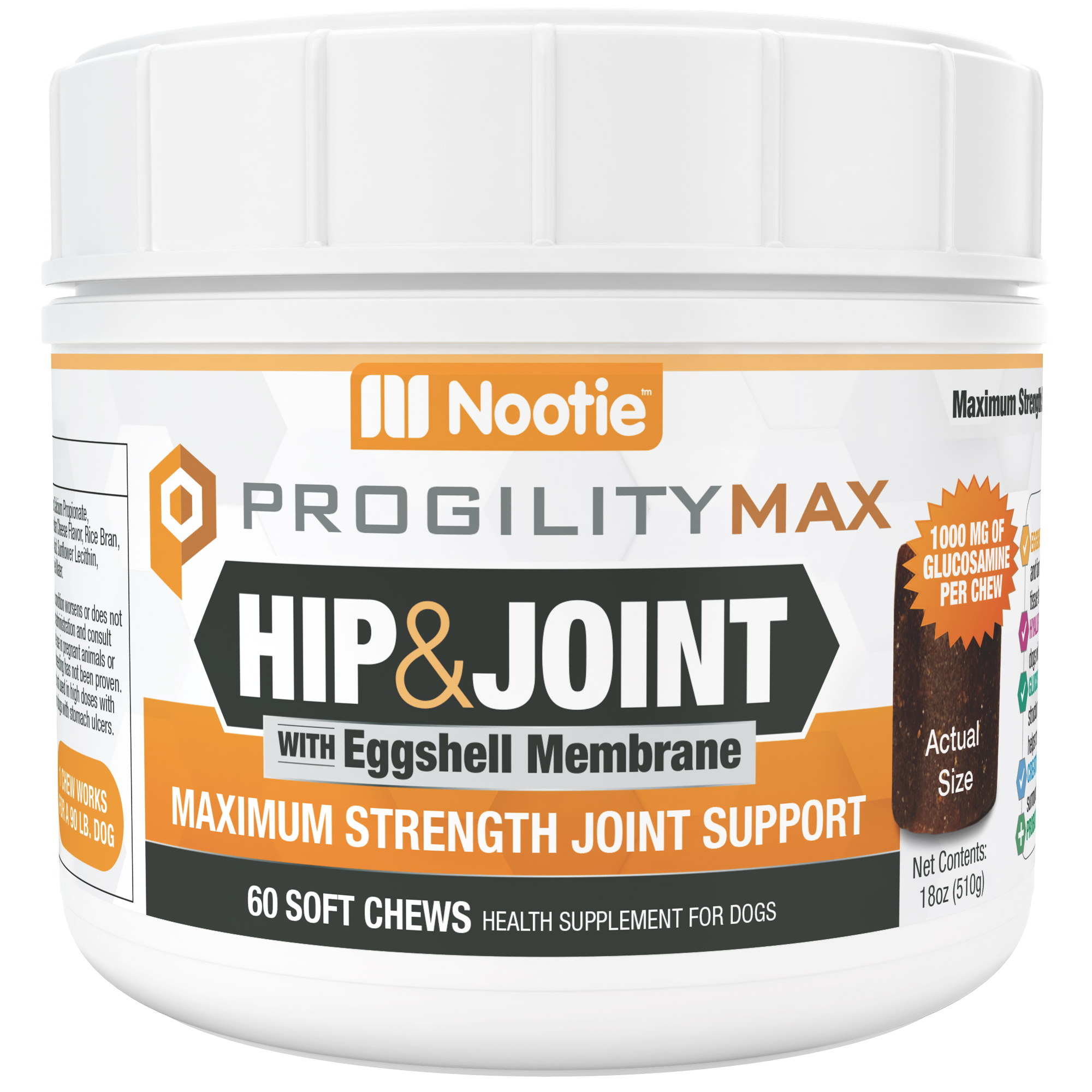 ProgilityMax Hip & Joint Soft Chew Supplement | with Eggshell