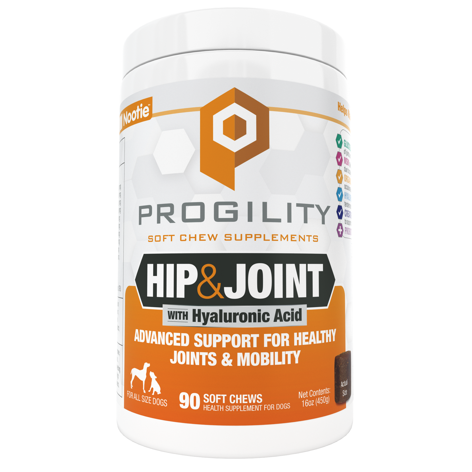 Progility Hip & Joint Soft Chew Supplement For Dogs |Helps Maintain Healthy Joint Mobility & Function