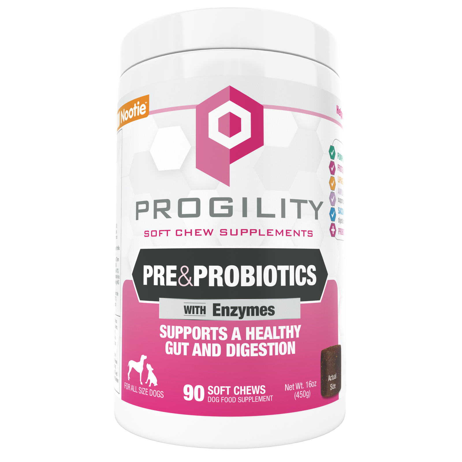 Progility Pre & Probiotics Soft Chew Supplement for Dogs | Helps Maintain a Healthy Gut and Bowels