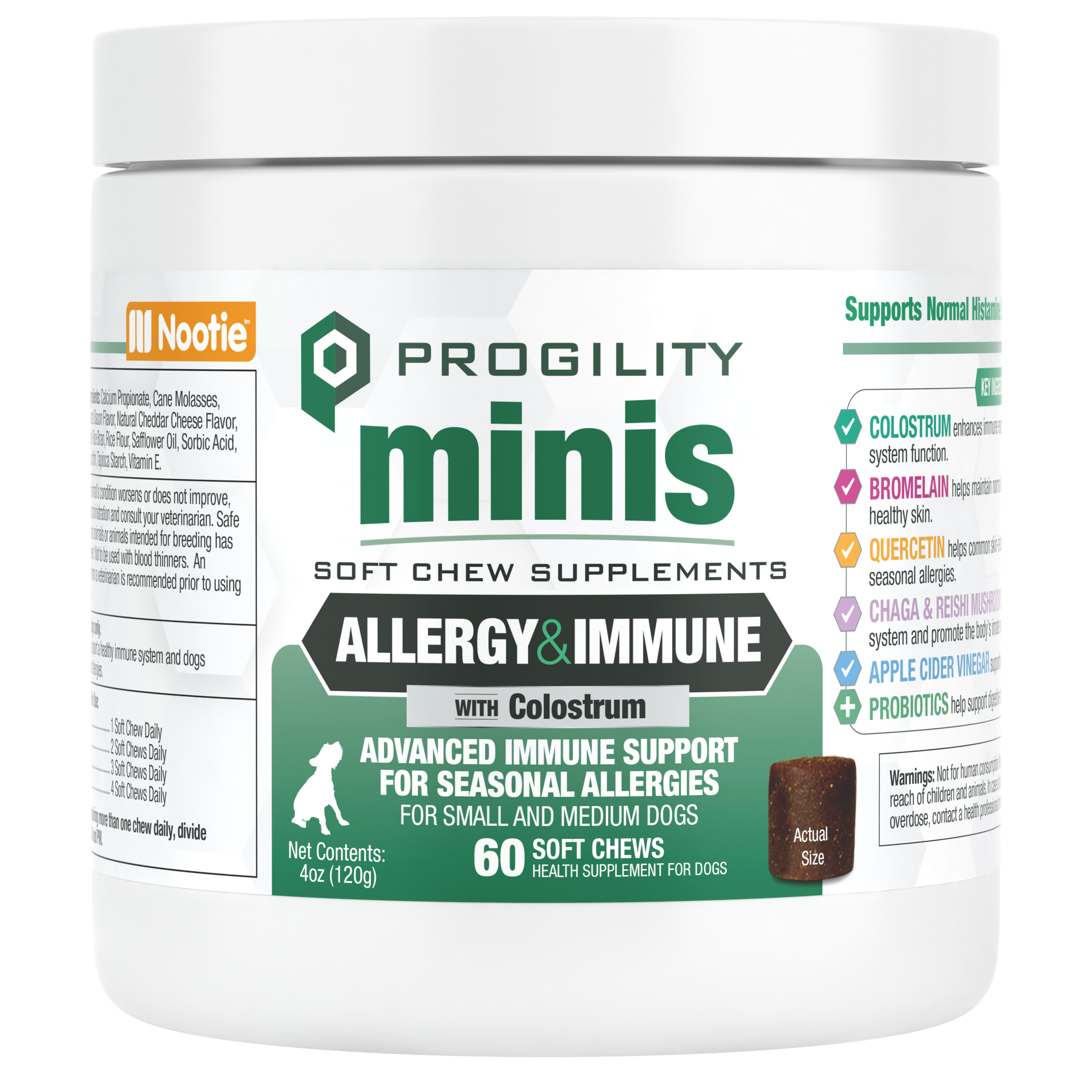 Progility Minis Allergy & Immune Soft Chew Supplements for Dogs
