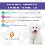 Progility Tear Stain Eye Support Soft Chew Supplement for Dogs | Advanced Eye Health Formula
