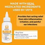 Medicated Pet Ear Flush | 4 oz - Antifungal & Antibacterial