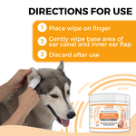Medicated Ear Finger Wipes for Dogs and Cats | Topical Ear Treatment