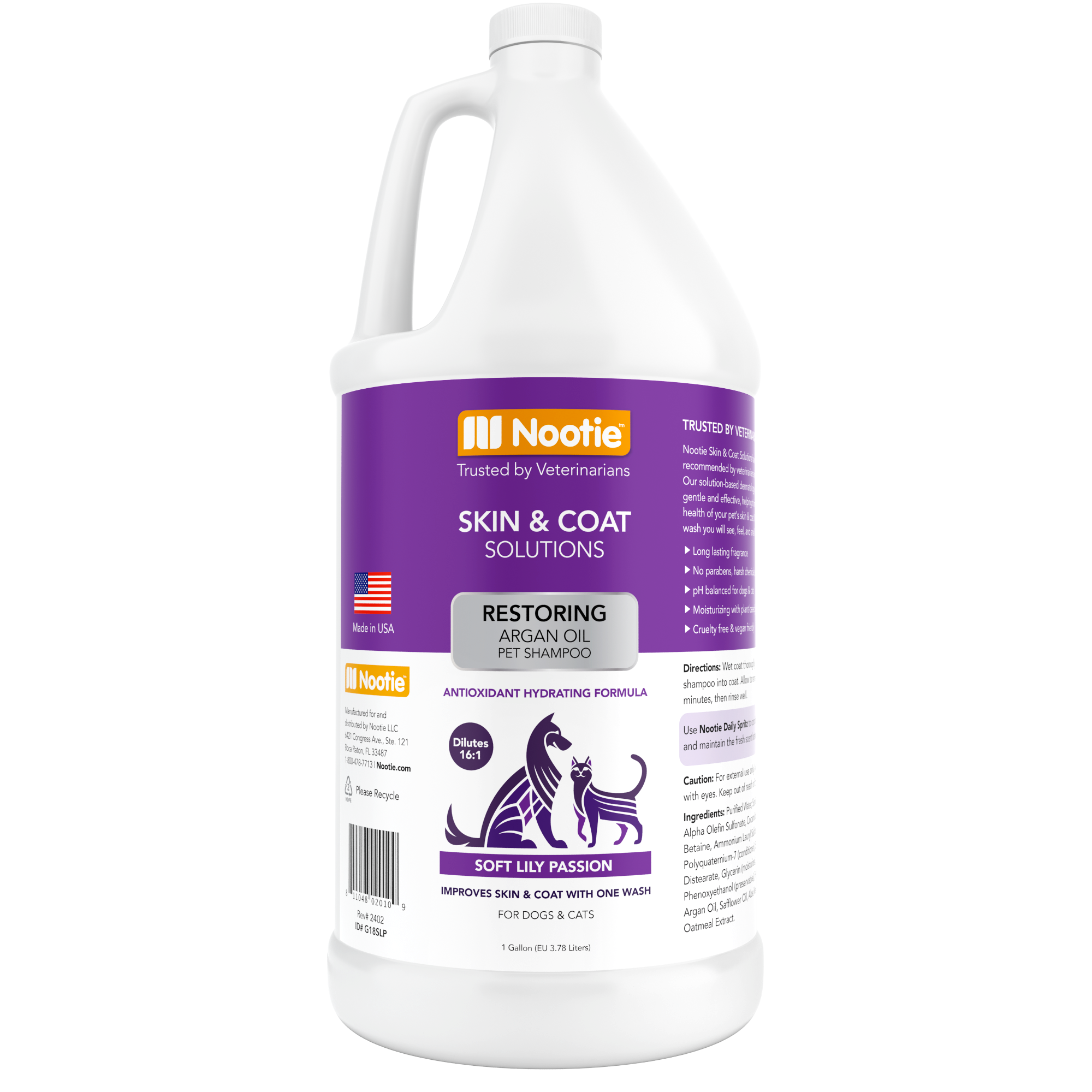 Slicker Dog Brush Nootie Daily Spritz Conditioning Spray, Soft Lily ...