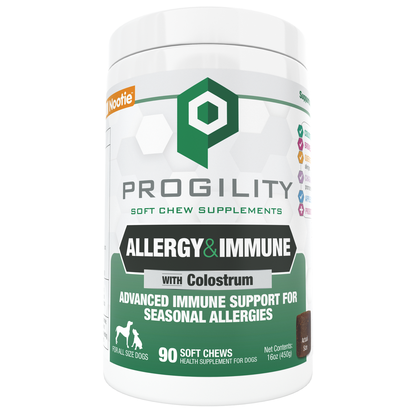 Progility Allergy & Immune Soft Chew Supplement for Dogs | Supports Normal Histamine Levels & Immune Health