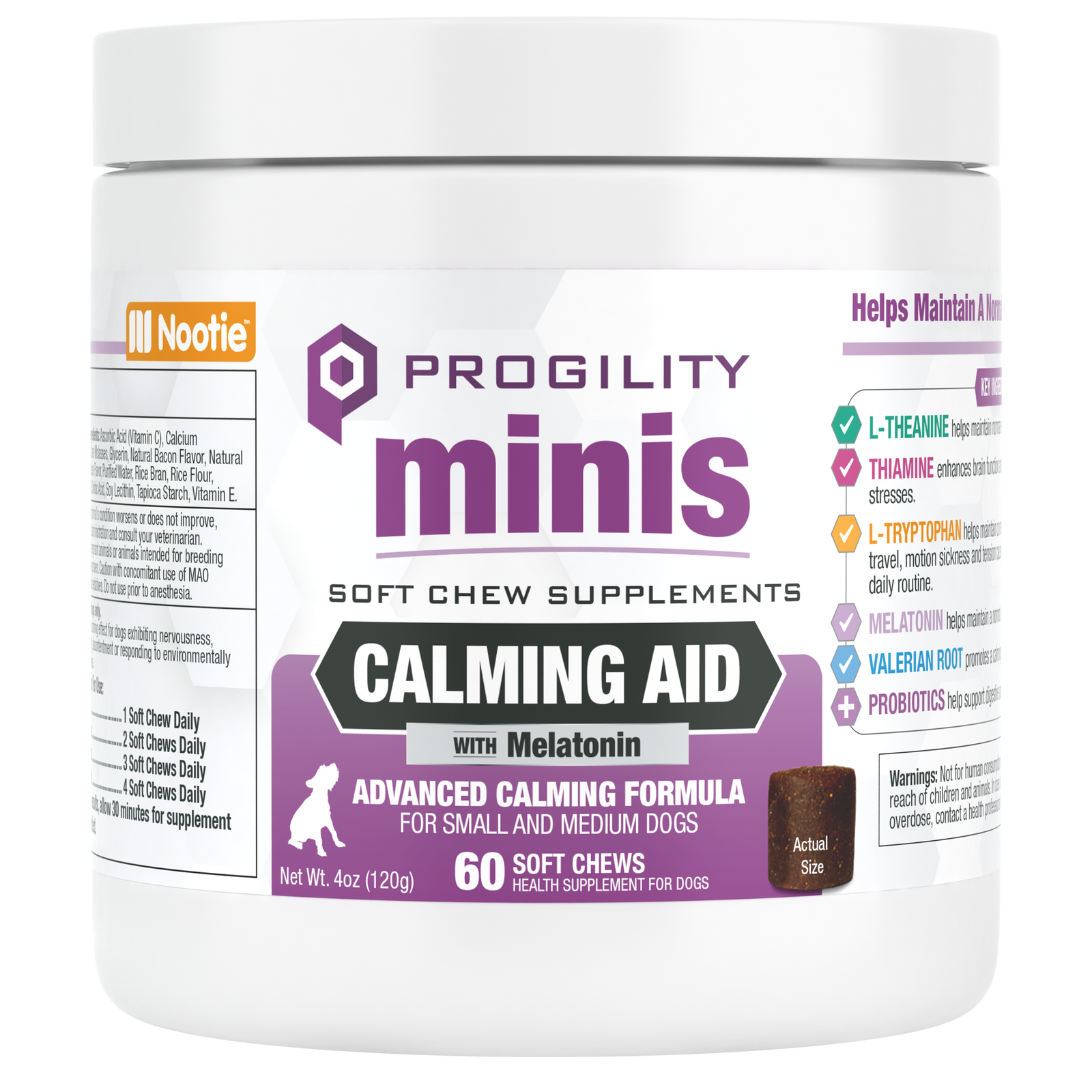 Progility Minis Calming Aid Soft Chew Supplement | For Small and Medium Dogs