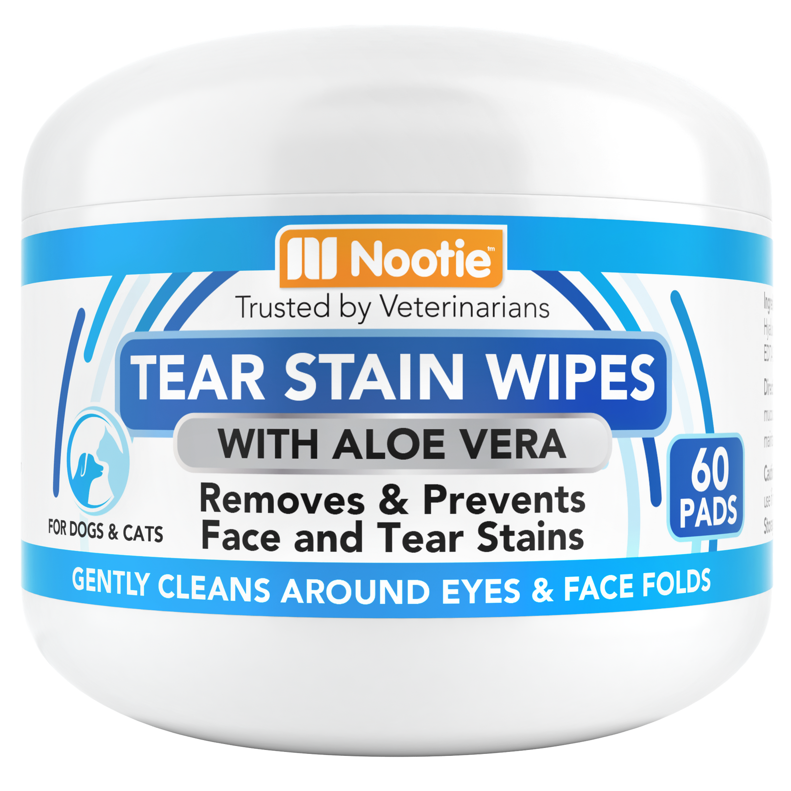 Tear Stain Wipes for Dogs & Cats  | 60 Pads