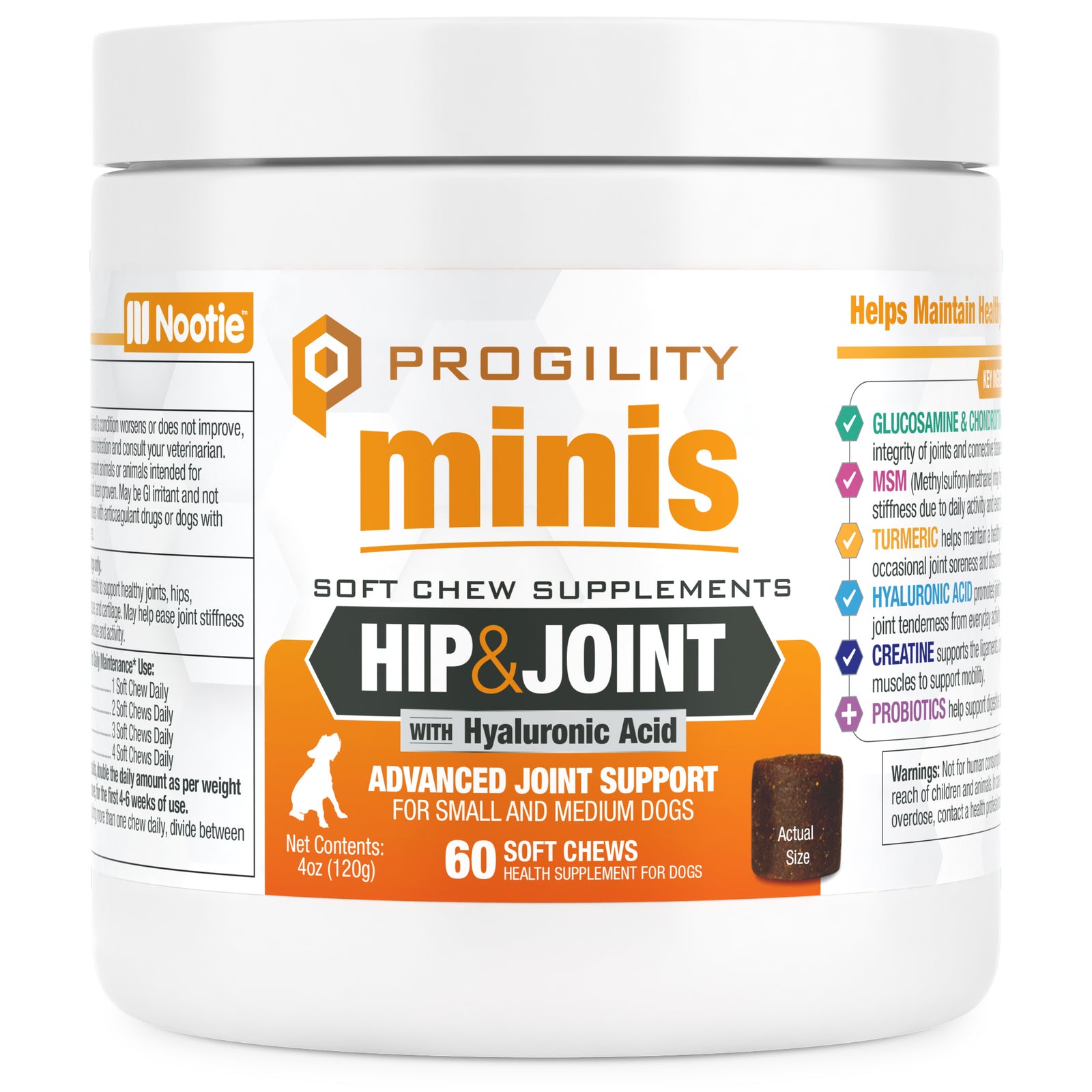 Progility Minis Hip & Joint Soft Chew Supplements | Advanced Joint Support - For Small & Medium Dogs