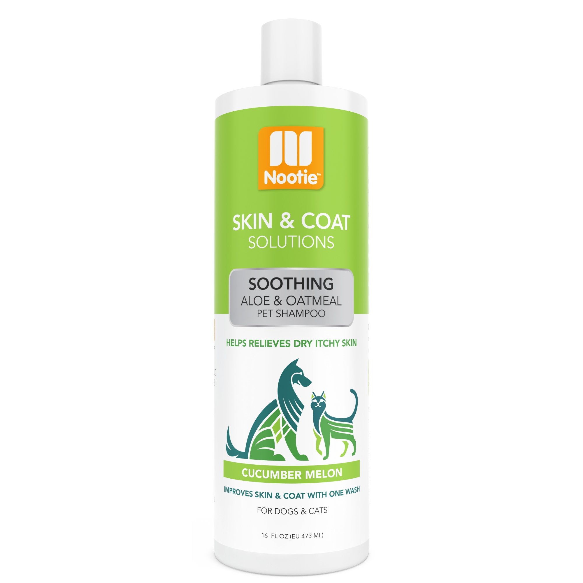 Soothing Aloe and Oatmeal Pet Shampoo Cucumber Melon Nootie