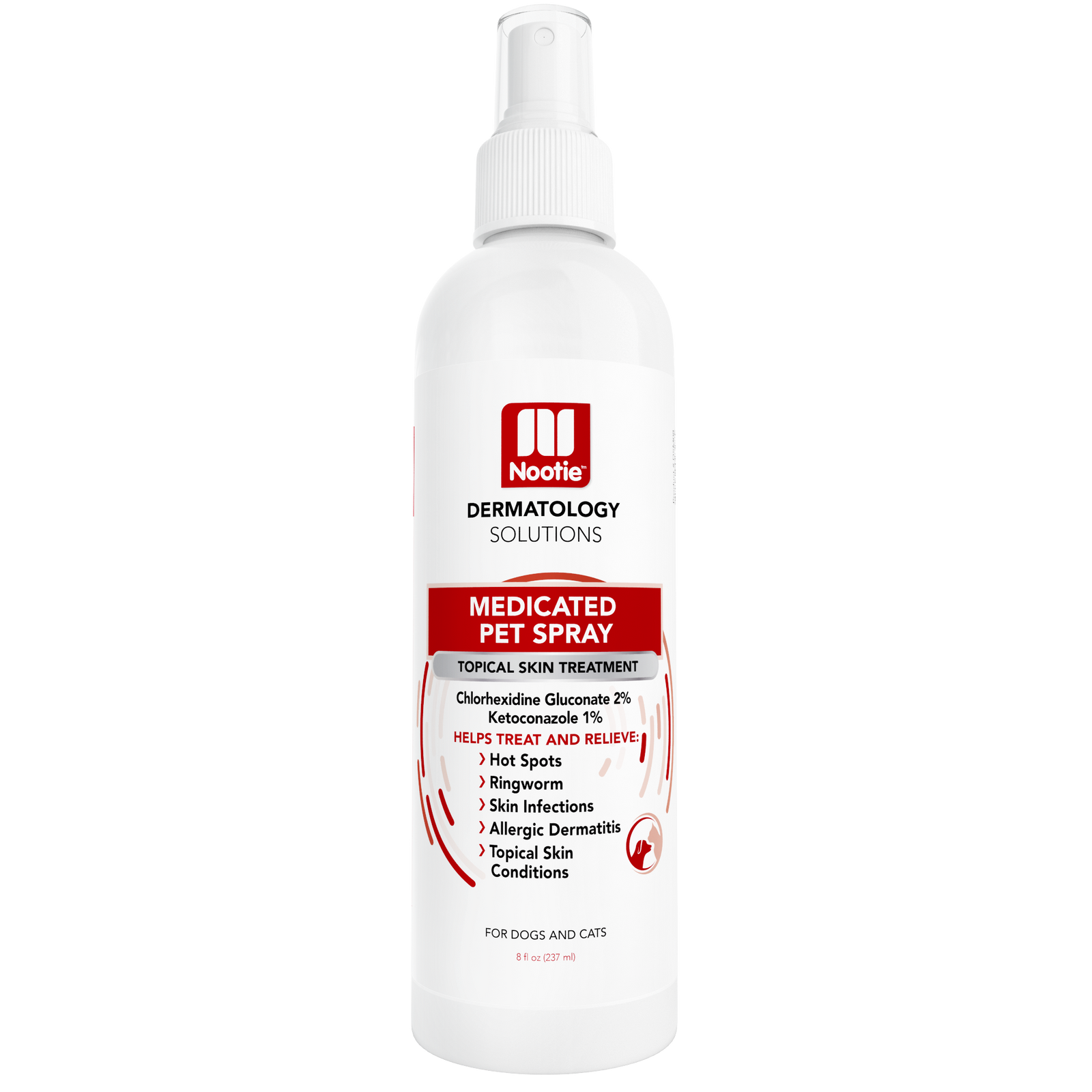 Medicated Pet Spray 8 oz Antifungal Antibacterial Nootie