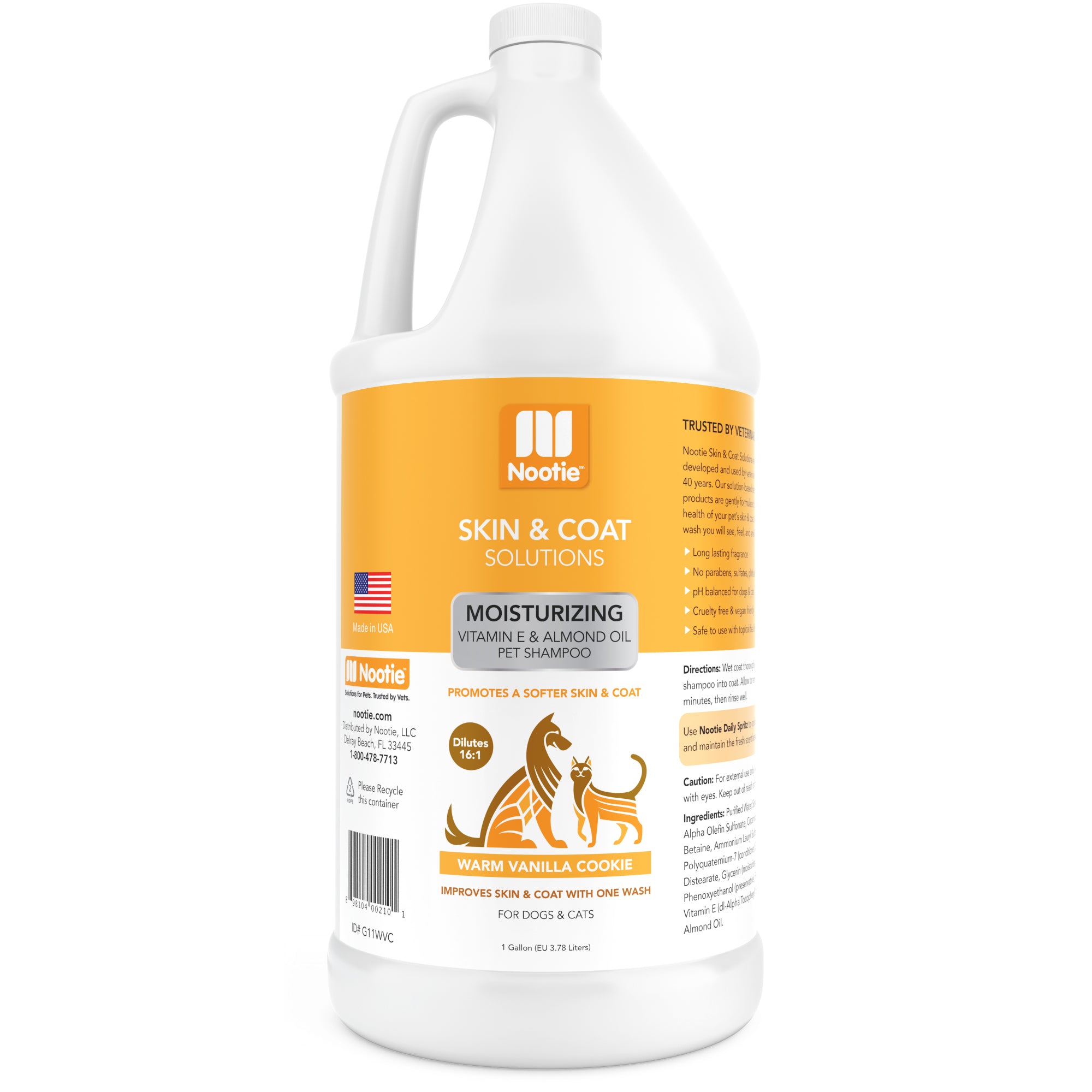 Moisturizing Vitamin E and Almond Oil Pet Shampoo Warm Vanilla Cooki Nootie