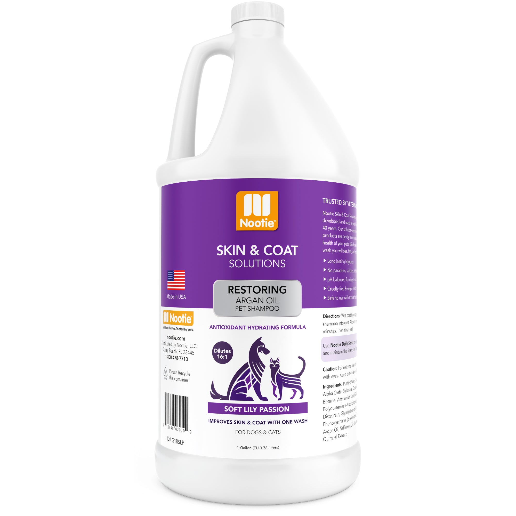 Restoring Argan Oil Pet Shampoo Soft Lily Passion Nootie